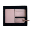 Free Custom Name Initial Gift Box Set Crocodile Leather Passport Cover  Luggage Tag Cardholder Travel Accessories