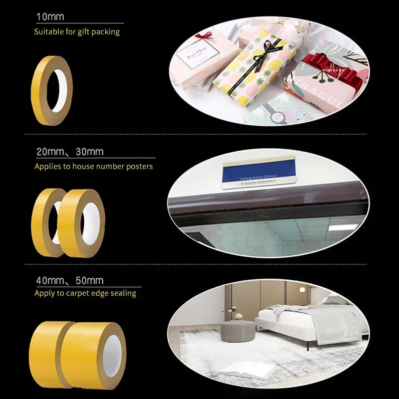 Ultra-thin Double-sided Tape Super Adhesive Double-sided Tape, Leather, Carpet, Wall & Floor Fixing - Home Renovation!