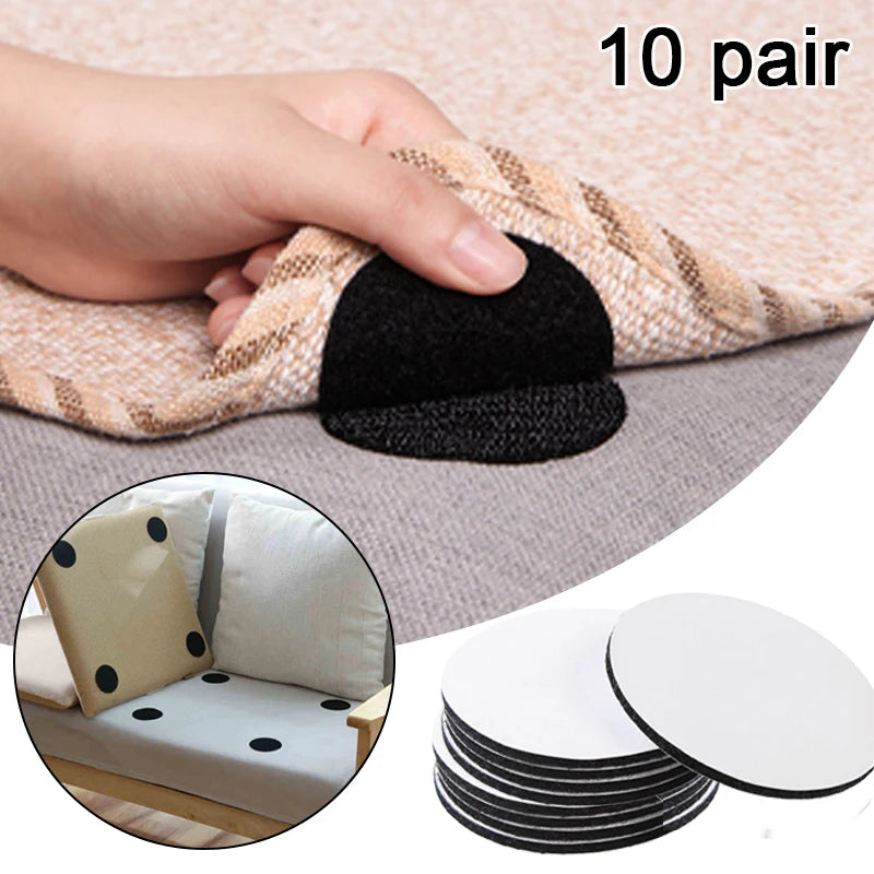 5/10 Pairs Carpet Non-slip Sticker Strong Anti-curling Sofa Cushion Fixer Carpet Gripper Self-adhesive Double-sided Stickers