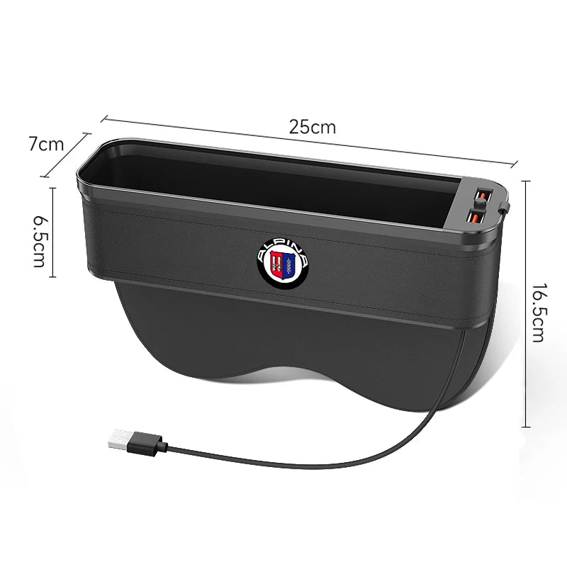 For ALPINA B3 B4 B5 B7 B8 D3 D4 D5 XD3 XD4 XB7 G05 G10 G20 G30 G60 G82 E60 E87 E92 F10 F20 F30 Car Seat Gap Festoon Storage Box