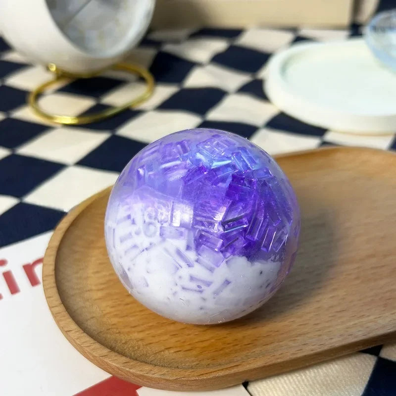 Crispy Handmade Ball Squishy Slow Rising Crushed Ice Handmade Ball | Stress Relief Sensory Fidget Toy for Anxiety ADHD Autism