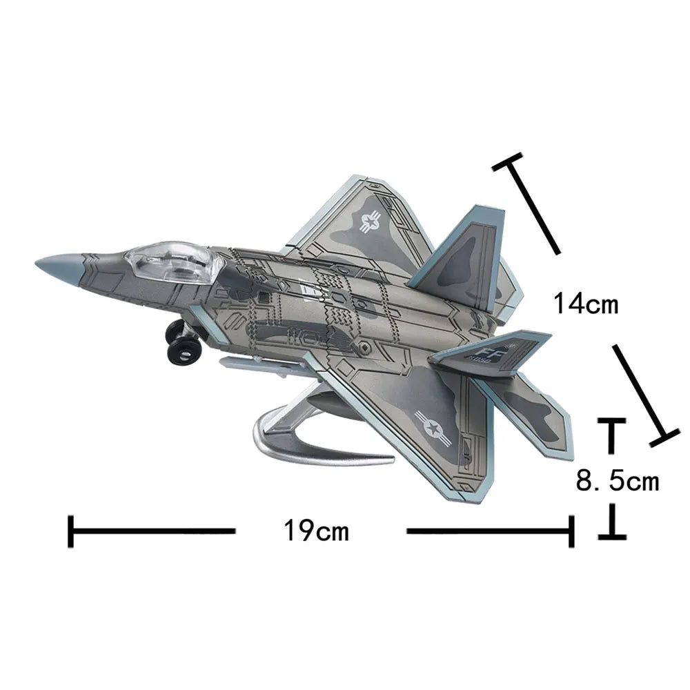 Models 1/100 Fighter F22 Model Assemble Collection Educational Toys Tabletop Decor Plane Model for Boy Adults Kids Girls Gifts