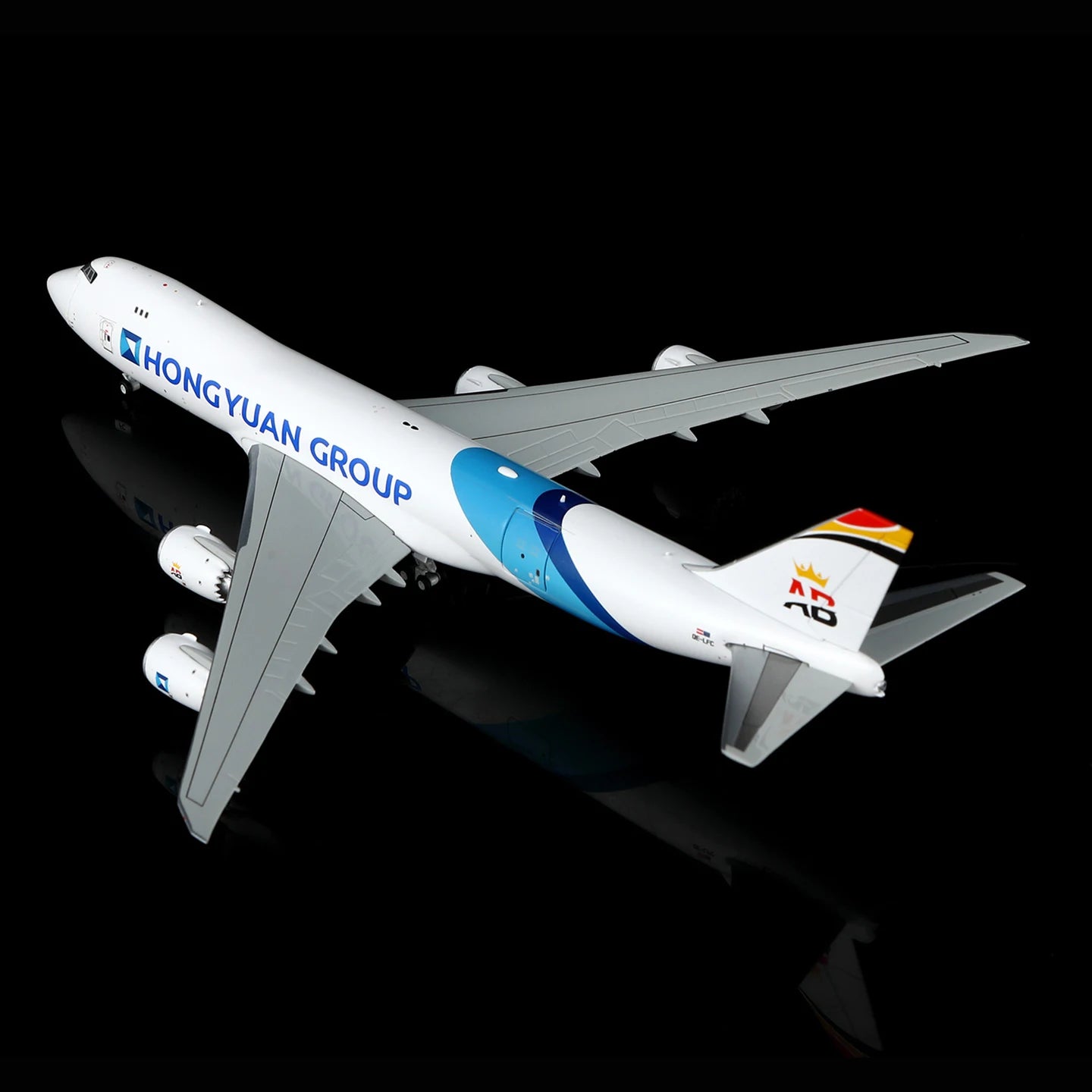 B633001 Alloy Collectible Plane Gift HX Models 1:400 Air Belgium Hongyuan Group Boeing B747-8F Diecast Aircraft Jet Model OE-LFC