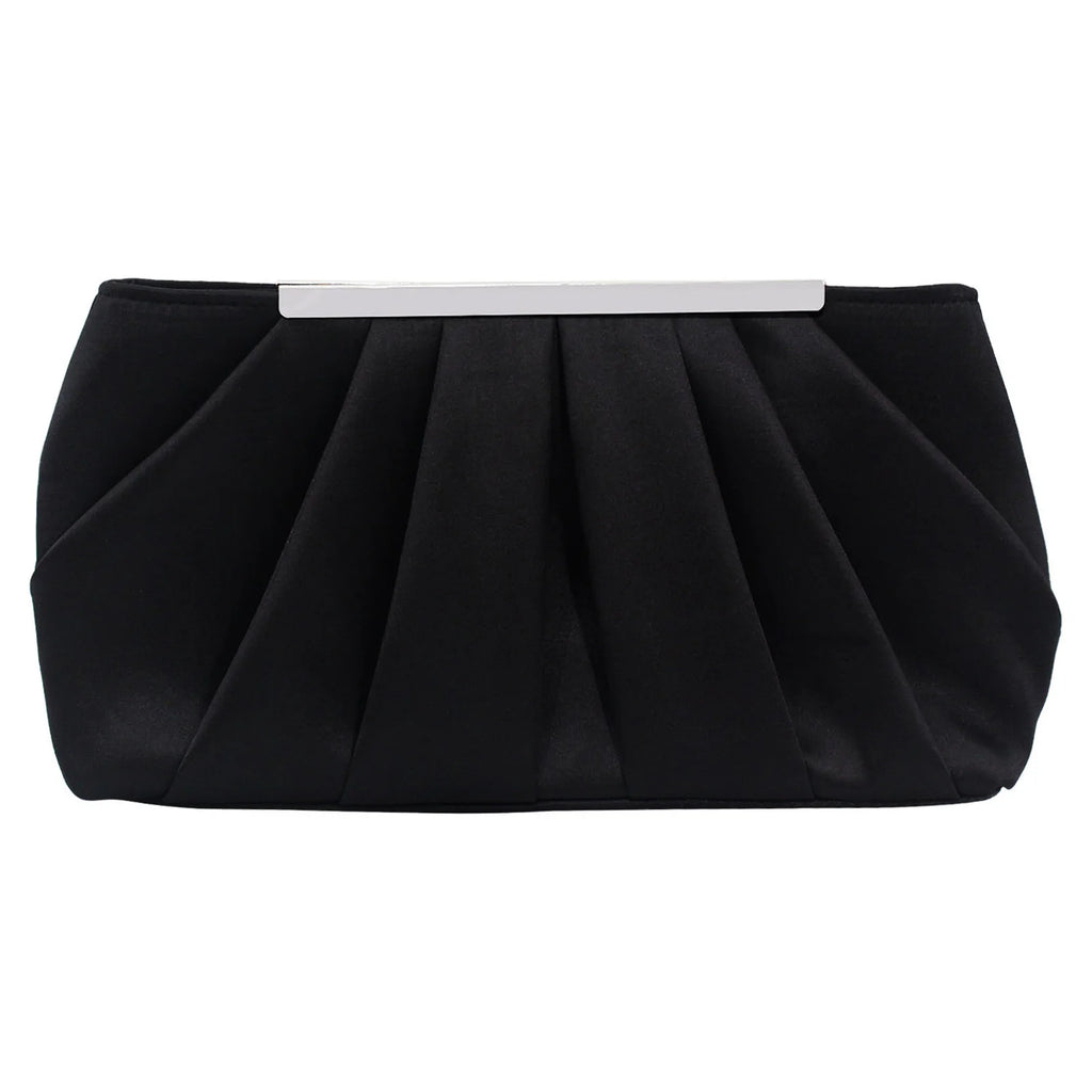 European and American pleated silk polyester dinner bag, simple and generous ladies hand bag, large capacity ladies bag
