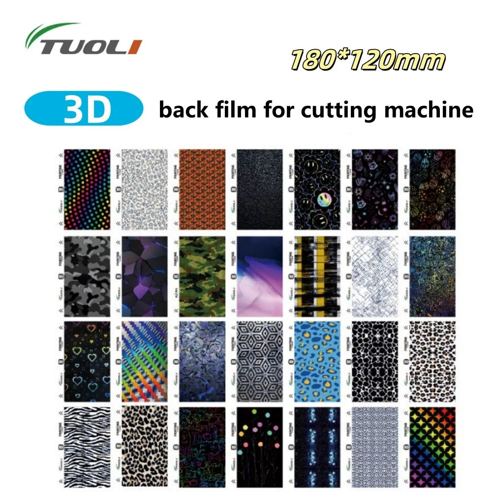 TUOLI Car Back Sticker for Mobile Phone Screen Protection Hydrogel HD Film Cutter Plotter Machine 3D Embossed Mix Skin Paper