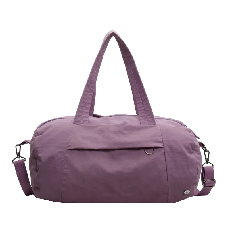 Zipper Nylon 2024 High Quality Travel Handbag Solid Color Versatile Large Capacity Crossbody Bag Soft Commuter Shoulder Bag