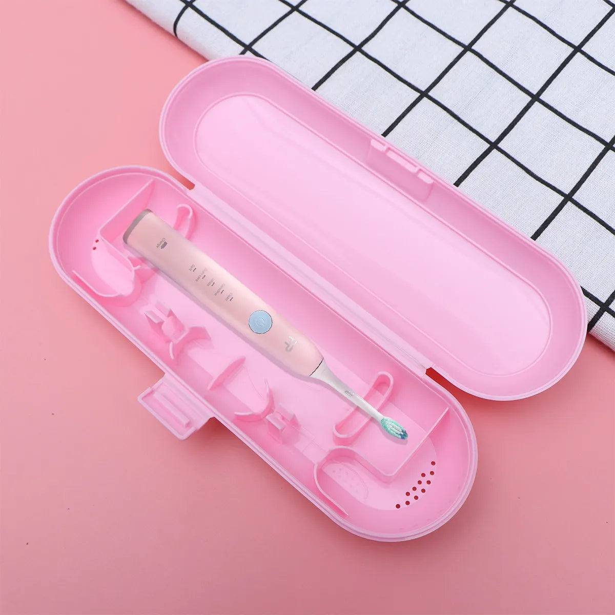 2Pcs Premium Electric Toothbrush Holder Box Compact Travel Case for Electric Toothbrush Head and Handle Eco Friendly PP Material