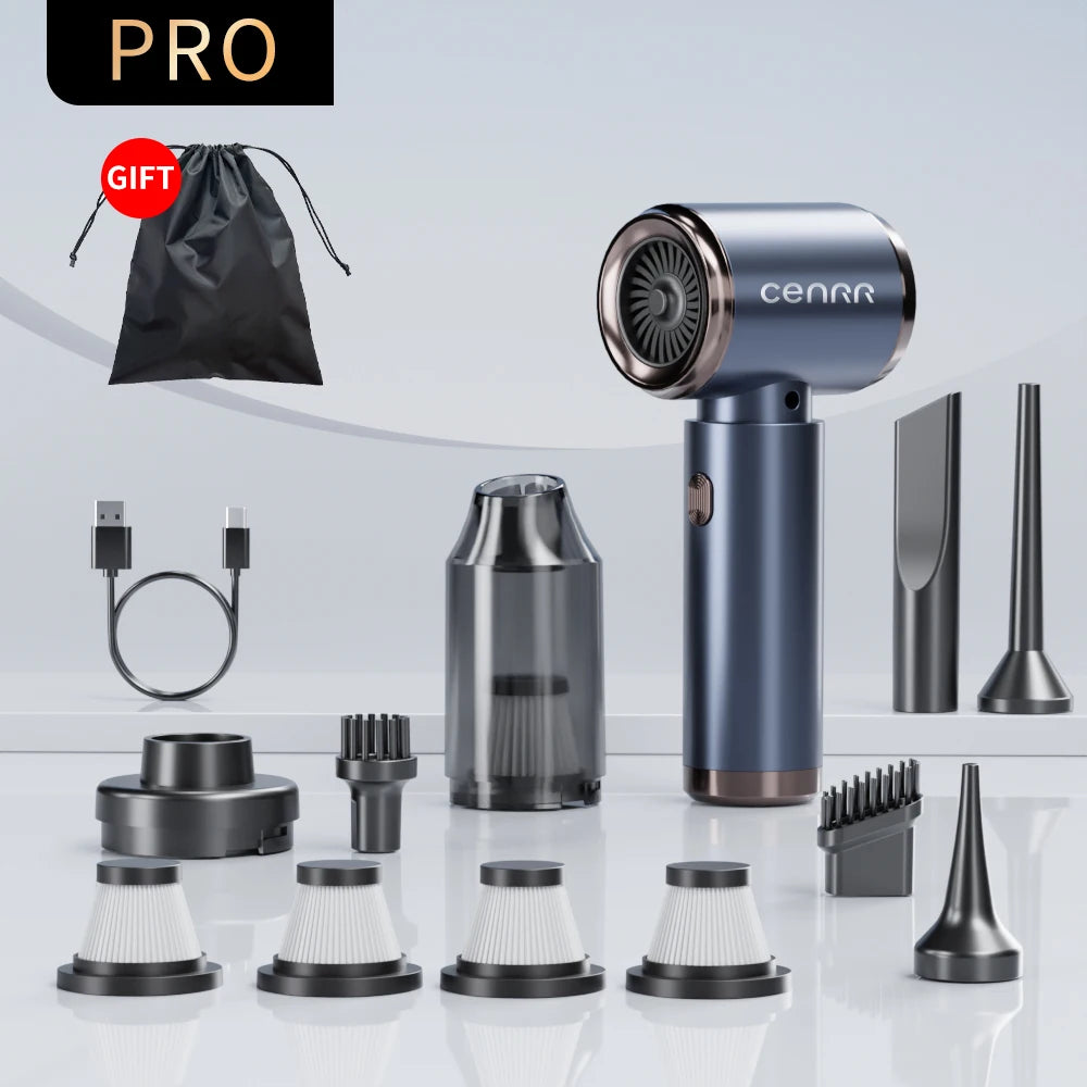 CENRR Car Vacuum Cleaner Mini Wireless Portable Handheld Vacuum Cleaner Strong Suction Powerful Car Cleaner Cleaning Machine