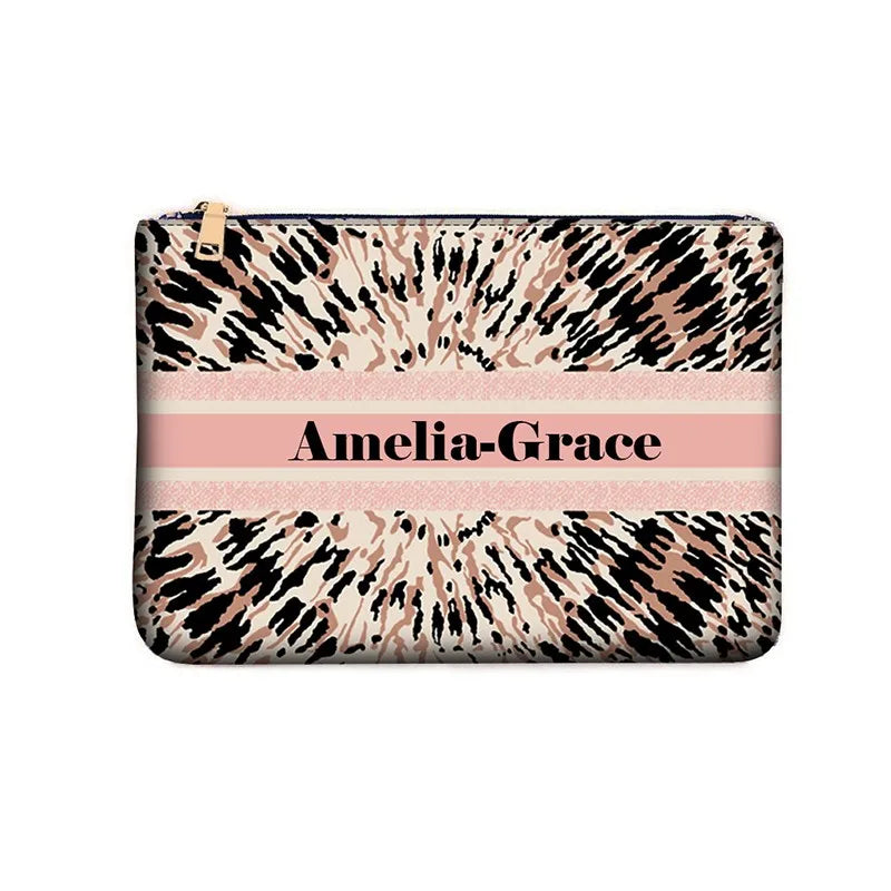 Canvas makeup bag WOMAN BAG Fashion Designer Party Clutch Personalized Custom Print Name Letter Beach Bag Travel Cosmetic Bag