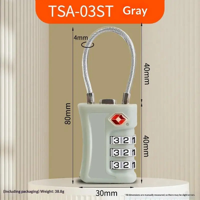 Hot Sale Travel TSA Customs Lock Password Changeable Lock 3 Digit Portable Zinc Alloy Suitcase Luggage Backpack