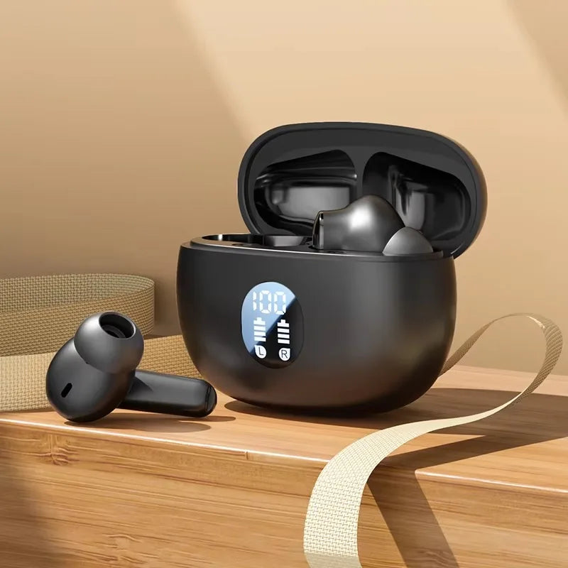UYUXIO Wireless Earbuds BT5.3 HiFi Stereo Headphones with LED Display ENC Noise Cancelling Mic 48H IP7 Waterproof Earphones
