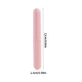 Portable Travel Toothbrush Case - Compact Plastic Holder with Simple Stripes for Bathroom Camping Daily Use