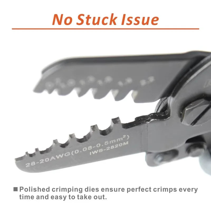 IWISS IWS-2820M Mini Micro Open Barrel Crimping Plier JAM MolexTyco JST Terminals and Connectors Mini Hand Crimper Tool