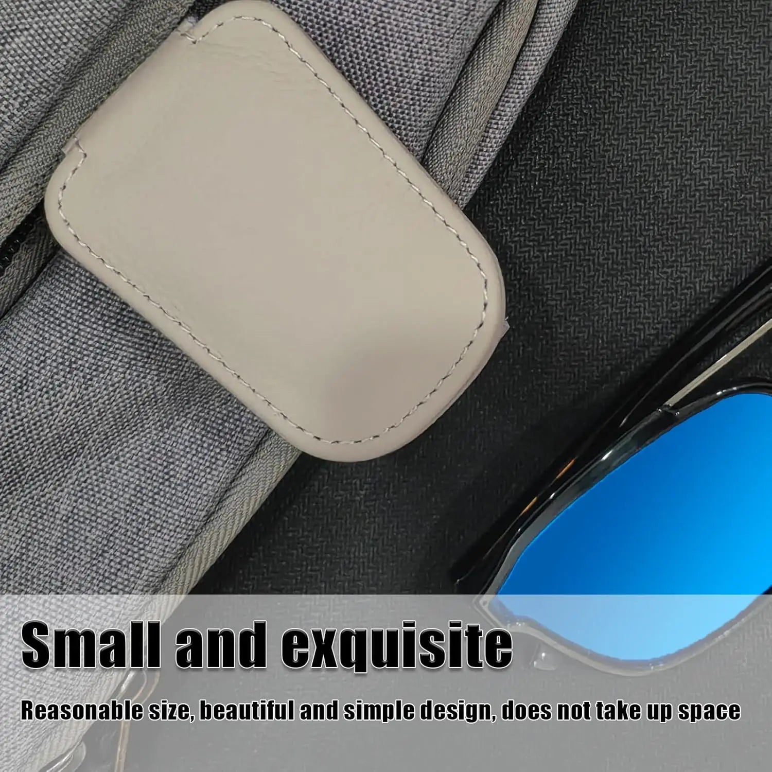Sunglasses Holder Is Suitable for Car Sunshades Magnetic Leather Sunglasses Clip and Ticket Clip Car Sunshade Accessories