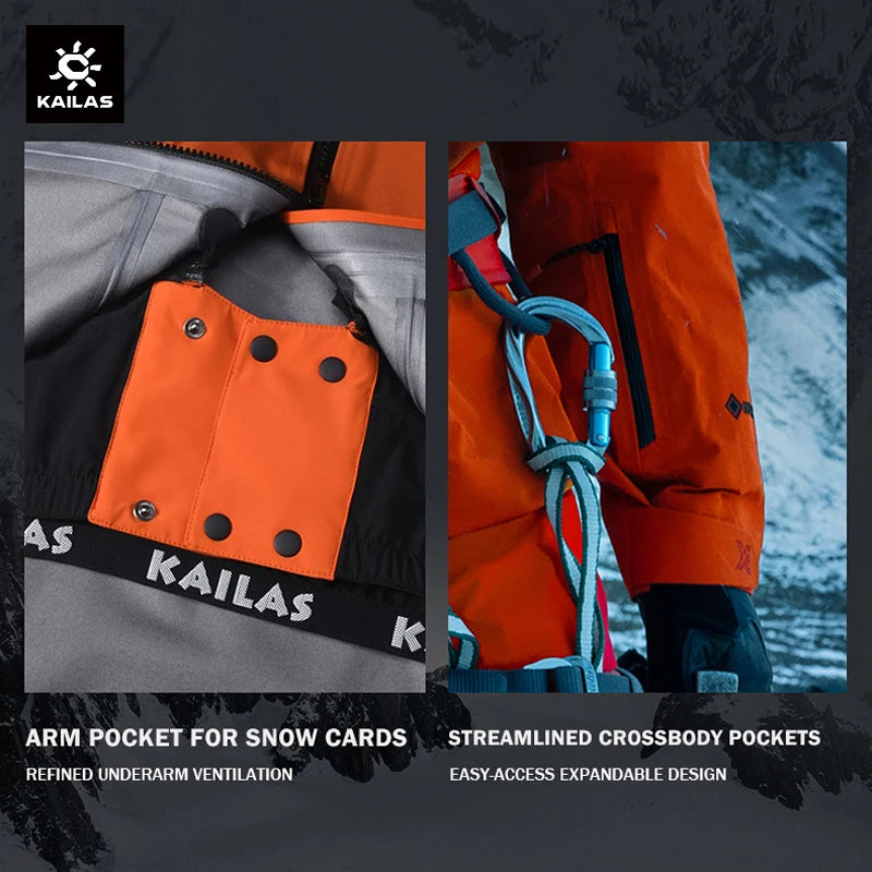 KAILAS 2026 New Mont-X Hard Shell Jacket GTX Rainstorm Waterproof Hooded Coats Professional Mountaineering Jackets KG2441148