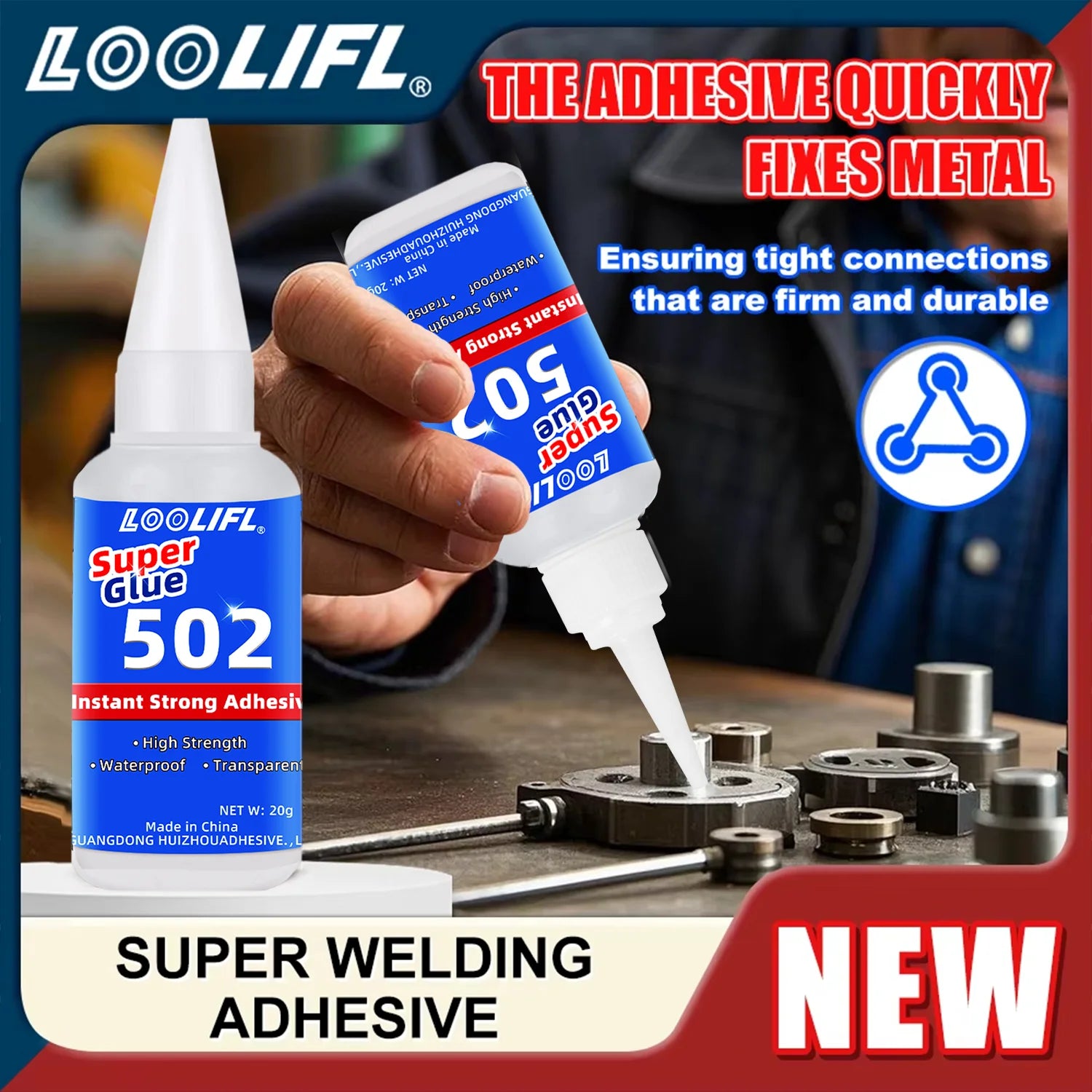 1-8Pcs 502 Strong Glue, Cyanoacrylate Glue, 10 Seconds Bonding, Suitable for Wood, Plastic, Ceramics, Metal, All-Round Bonding Tools