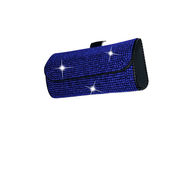 Diamond Car Glasses Case Sunglasses Storage Box Glasses Holder Sun Visor Glasses Case Bling Car Assessoires Interior for Women