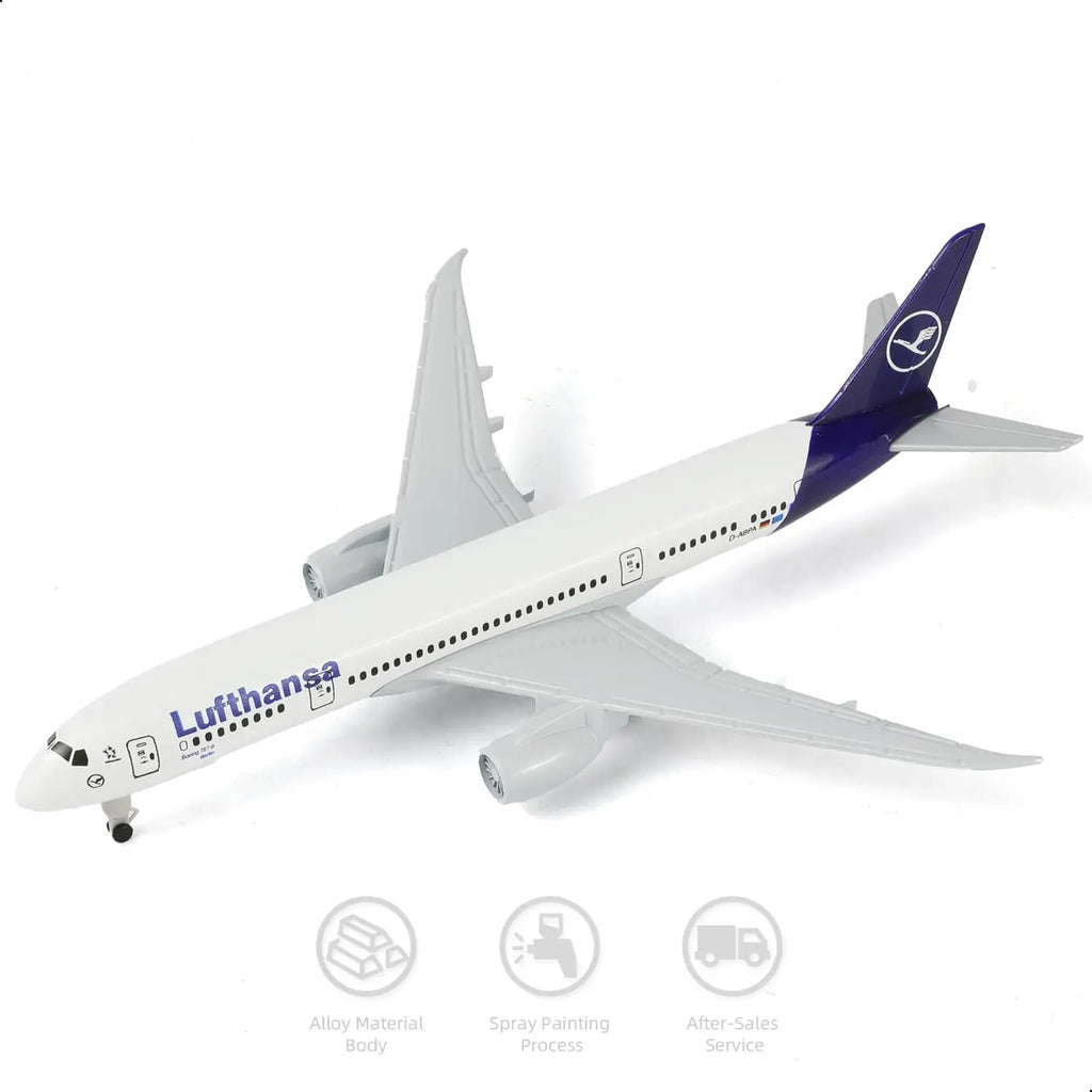 20cm Lufthansa B787 Airplane Model Toy Kit 1/300 Scale Diecast Metal plane Model with Stand for Collection and Display or Gift