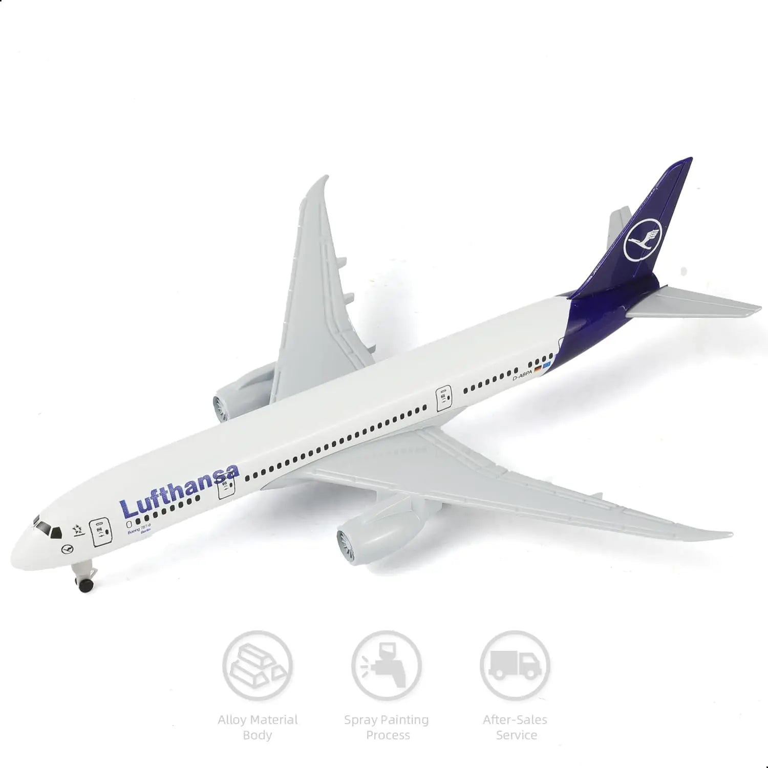 20cm Lufthansa B787 Airplane Model Toy Kit 1/300 Scale Diecast Metal plane Model with Stand for Collection and Display or Gift