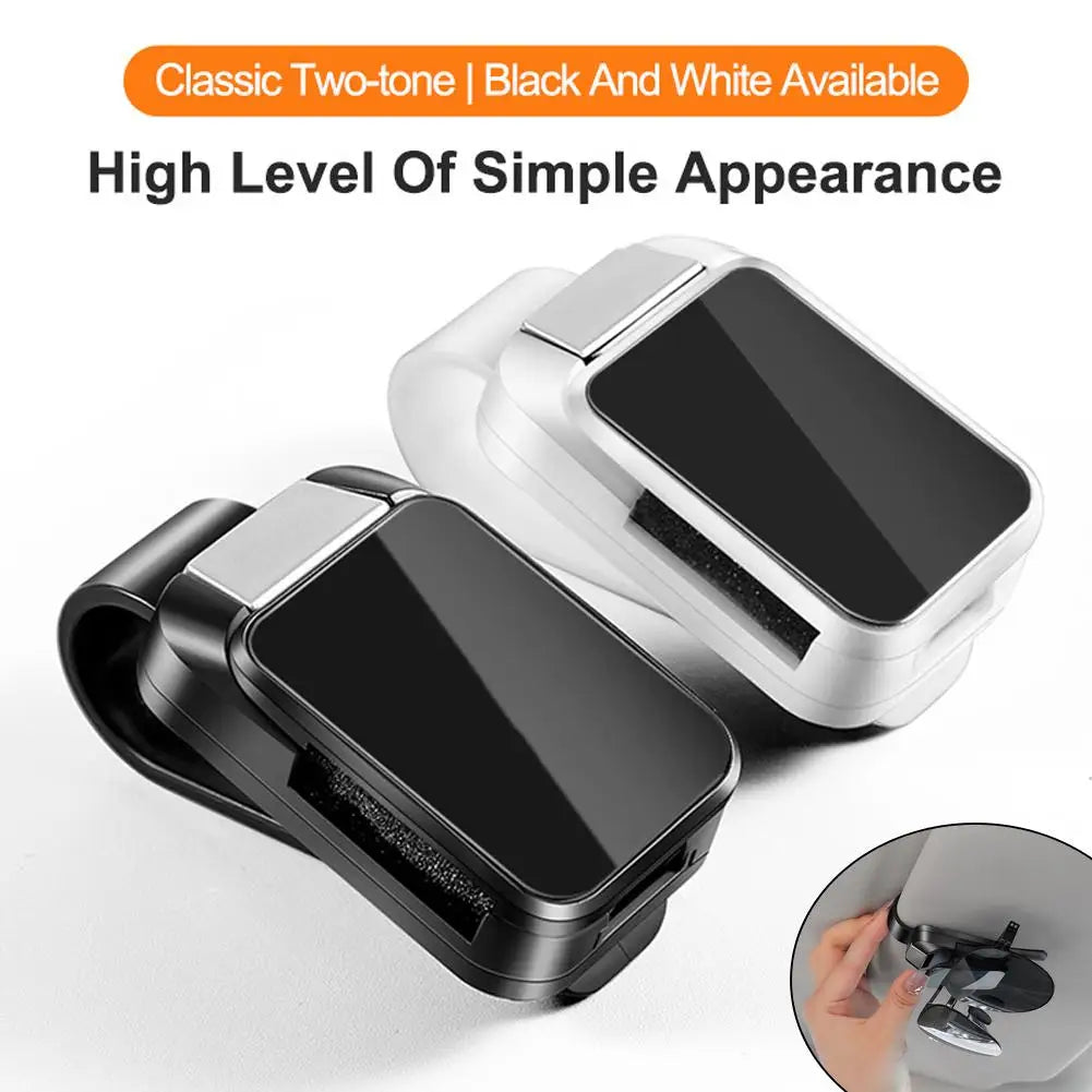 1PC Car Sun Visor Glasses Clips Interior Eyeglasses Auto Storage Interior Alloy Holder Accessory With Buckle Compact Storag Q2B1