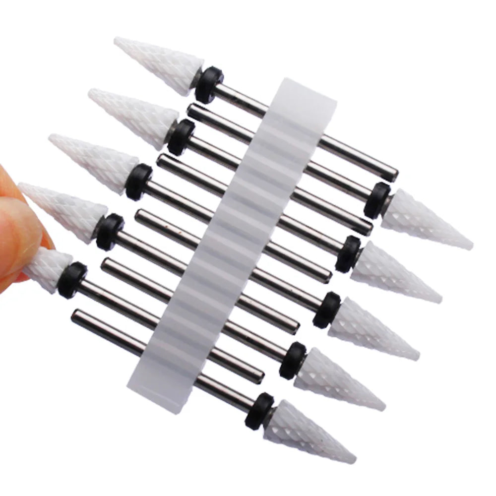 10pc Carbide Manicure Cutters Set Nail Drill Bits Gel Polish Remover Cutter Ceramic Strawberries for Nails Electric Files Tools