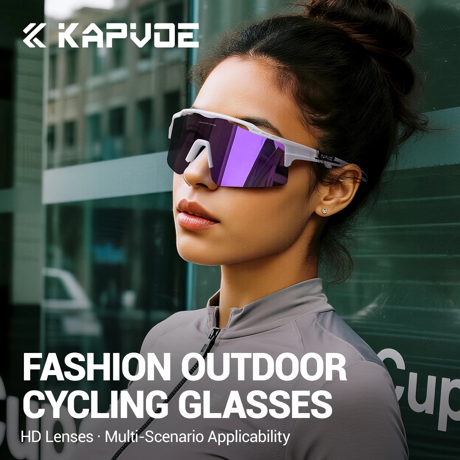 KAPVOE HD UV400 Hiking Cycling Sunglasses Outdoor Sports Hiking and Camping Glasses Waterproof Stylish Driving Sunglasses Unisex