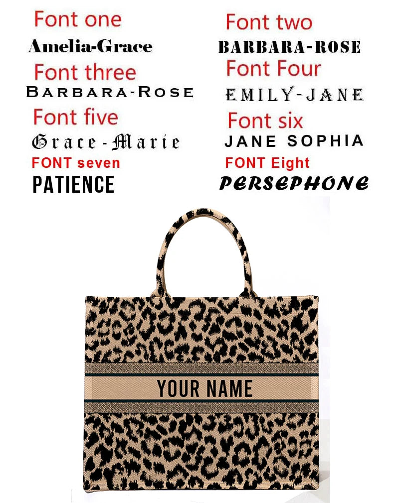2026 New Personalized Custom Women's Tote Bag, Canvas Printed Handbag, Large Capacity Beach Bag