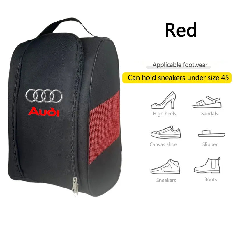 Car Emblem Sneaker Storage Bag Travel Outing Shoe Storage Tool For Audi Quattro SLine TT A3 A4 A6 A5 Q5 A1 Q7 Q3 A8 Q2 A7 RS7 RS
