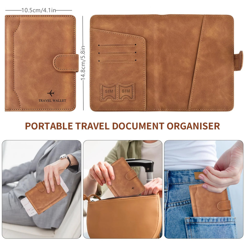 Passport Holder for Travel Essentials, Passport Wallet Cover Case for Travel Must Haves Accessories for Women and Men