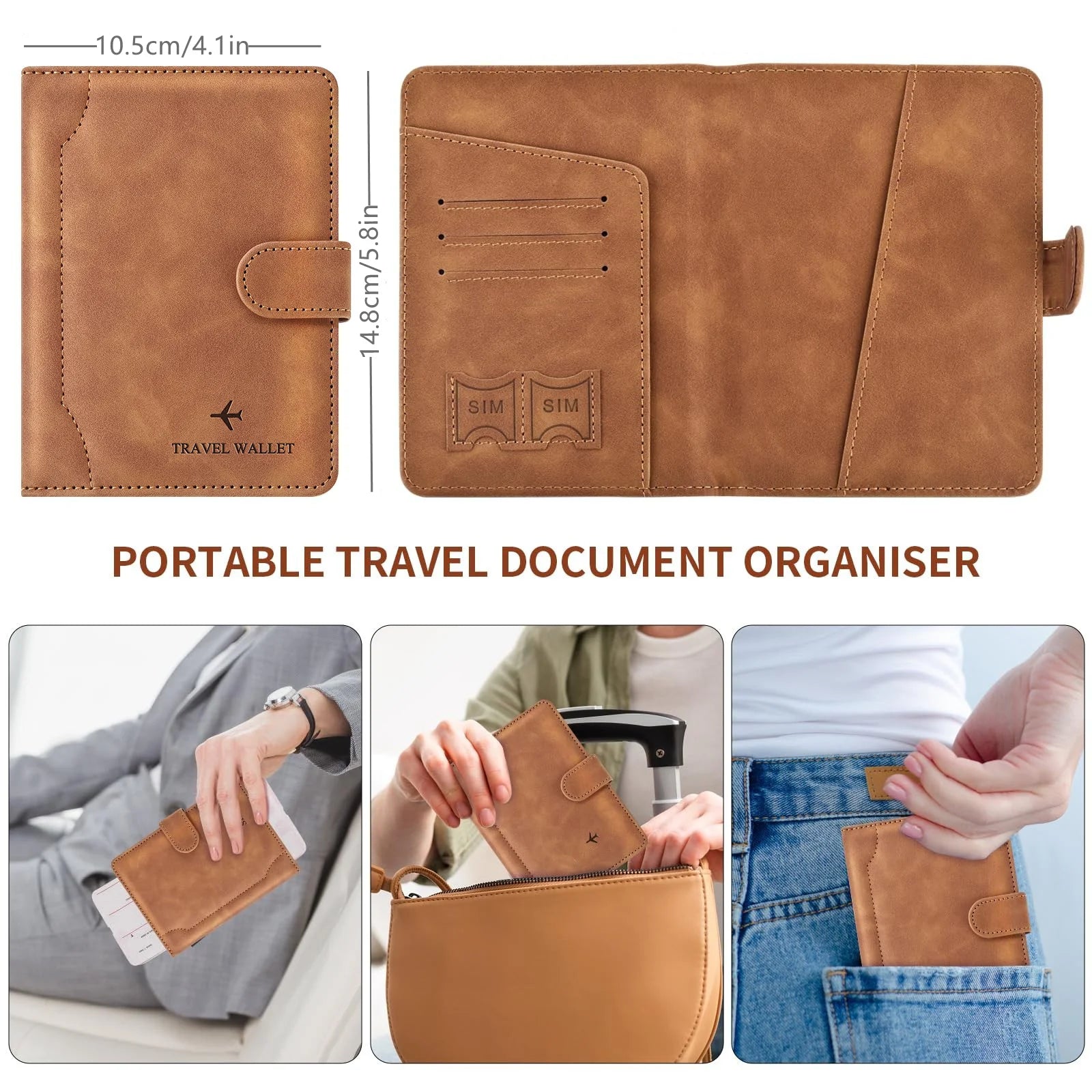 Passport Holder for Travel Essentials, Passport Wallet Cover Case for Travel Must Haves Accessories for Women and Men