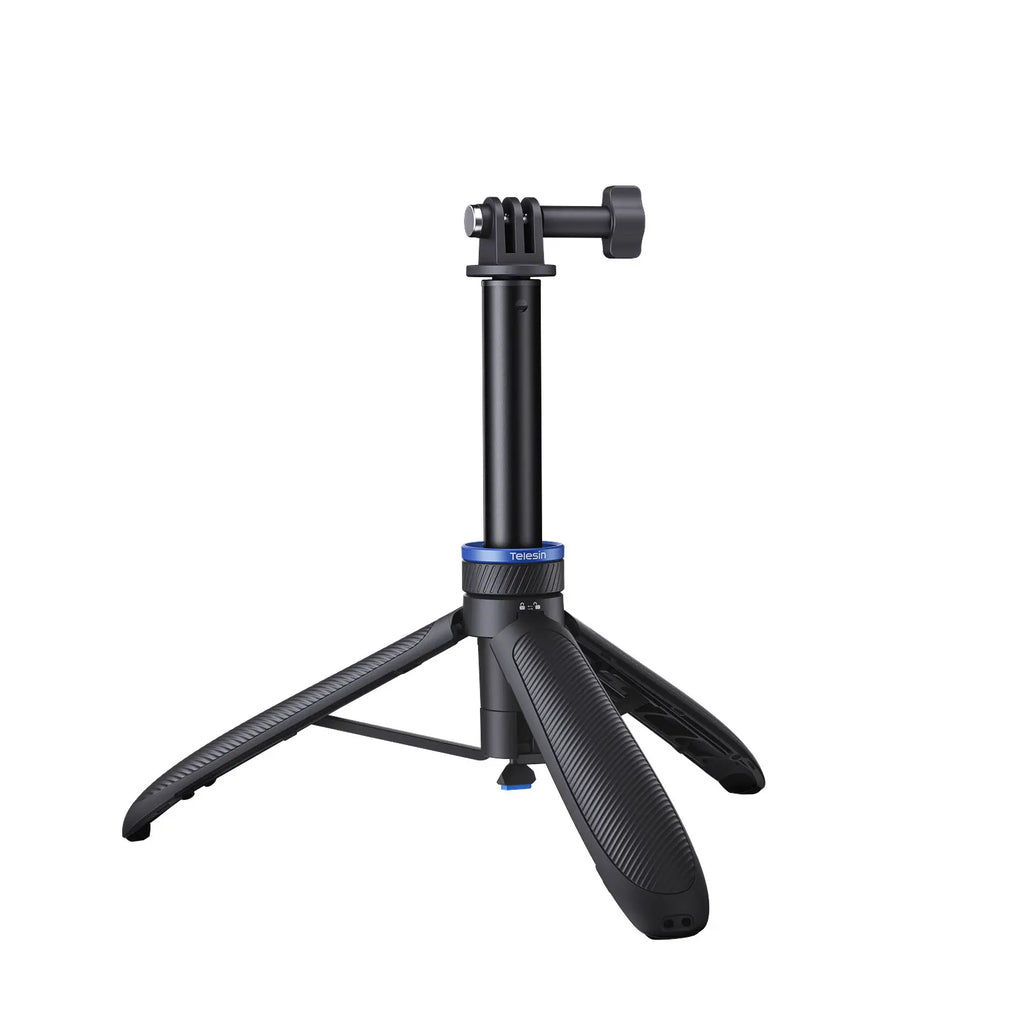 TELESIN Mini Quick Open Selfie Stick Tripod Aluminum alloy Stand for DJI Osmo GoPro Insta360 Action Camera Hand Grip Stand