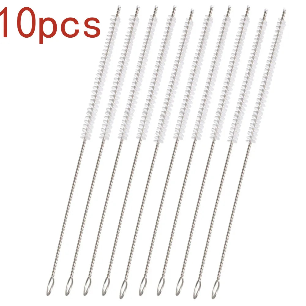 10pcs Nylon Brushes Stainless Steel Cleaner Cleaning Set For Tobacco Pipe For Tools L 170mm Od 2mm