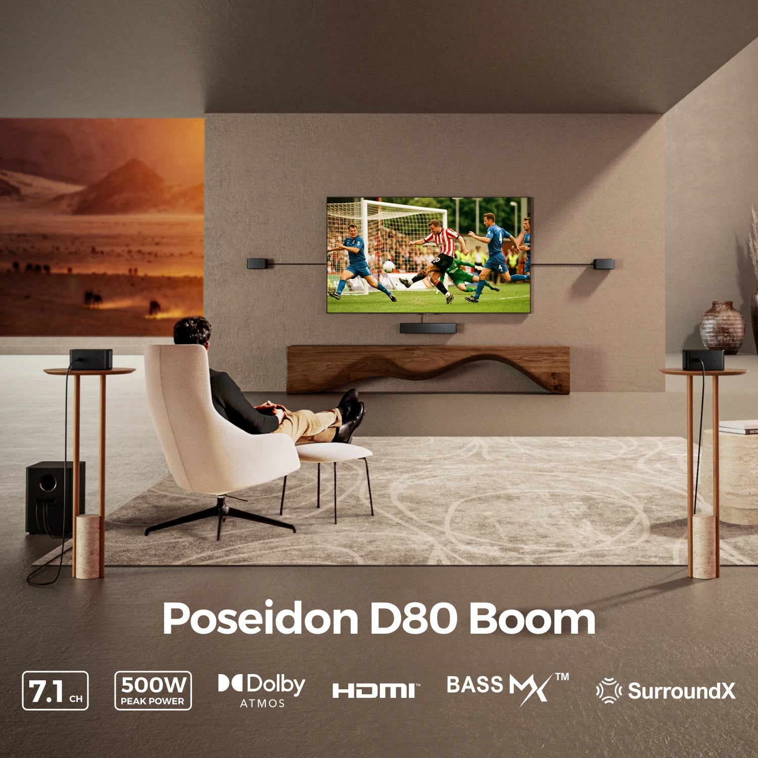 ULTIMEA 7.1 Surround Sound System Sound Bar for TV with Dolby Atmos & APP Control, Home Cinema Bluetooth Speaker with Subwoofer