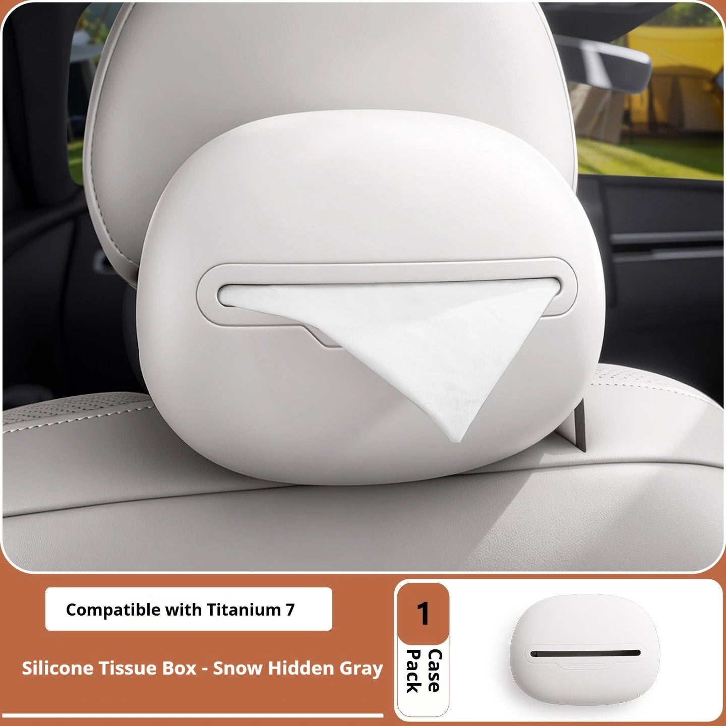 Car Tissue Box for BYD Ti7 Formula Leopard Titanium 7 Silicone Drawstring Bag for Seat Backrest Hanging Car Interior Decoration