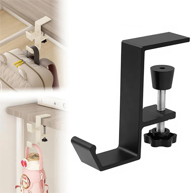 Punch-Free Multi-functional Desk Edge Hook Table Edge Double Hook Hanging Bag Hook Desk Hanger Backpack Storage Hanging Hooks