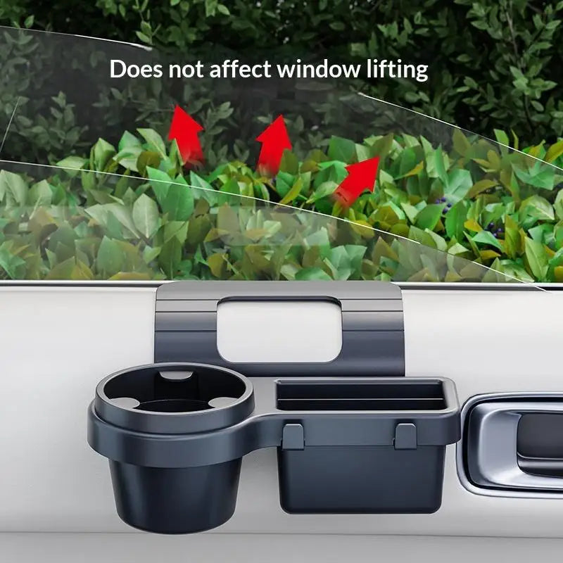 Easy Install Car Phone Mount Cup Stand Space Saving Hanging Storage Tray Durable for Car Side Door Window Long Road Trip