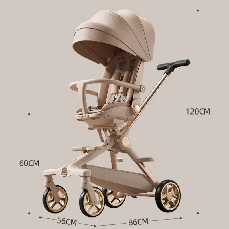 New High-view Lightweight Baby Stroller Adjustable Handlebars Multi-function Baby Stroller Four-wheel Travel Baby Stroller