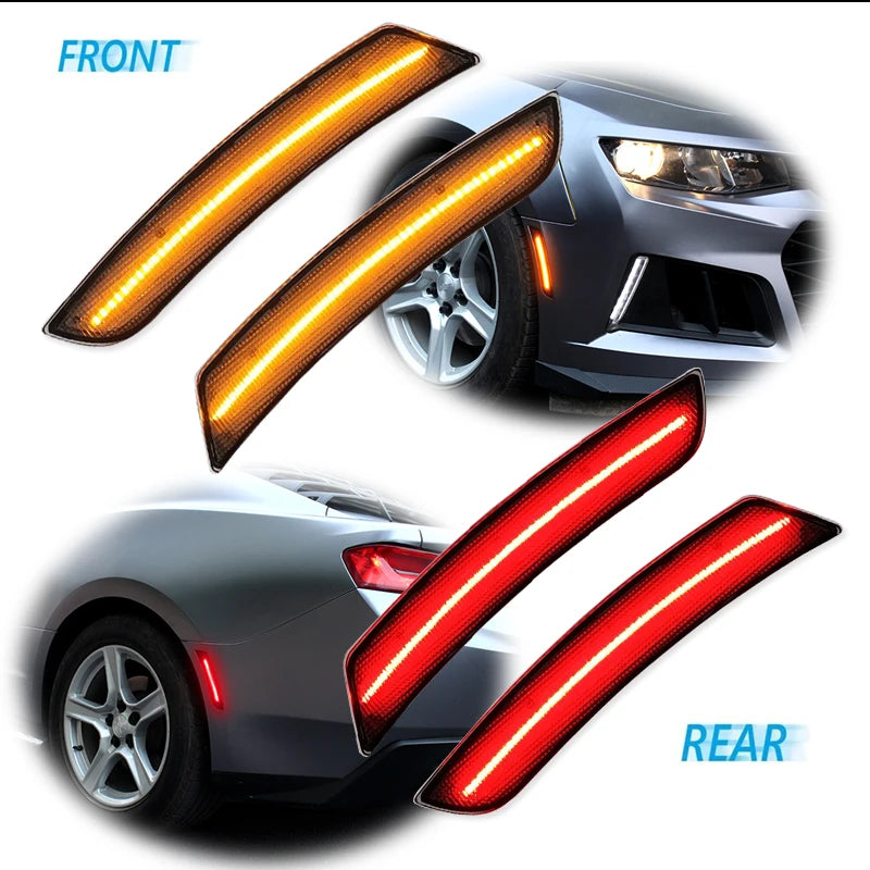 For Chevy Camaro Front Rear Side Marker Light Assemblies Turn SignalLights/Driving Lights,Replace OEM Sidemarker Lamps 2016-up