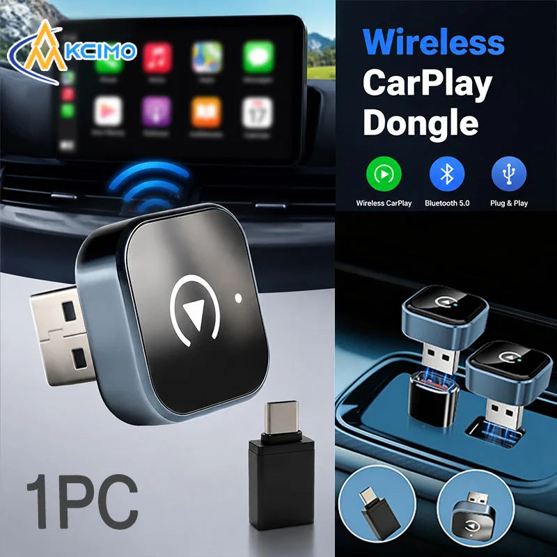 Universal USB Wireless CarPlay Dongle Convert Wired to Wireless Car Play Mini Auto Bluetooth Navigation Adapter