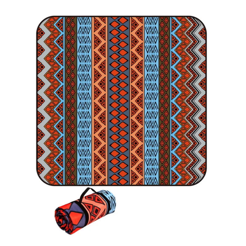 Outdoor Picnic Blanket Waterproof Extra Large Camping Mat Thickness 4mm 3-Layers Beach Blanket Rolling Up Packaging Park Blanket