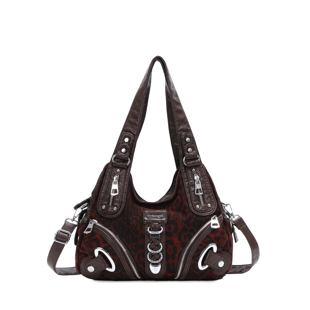 Women Handbags Fashion Leopard Shoulder Bag Large Tote Top-handle Shopping Pack Multifunctional Satchel Lady Hobos Big Purse