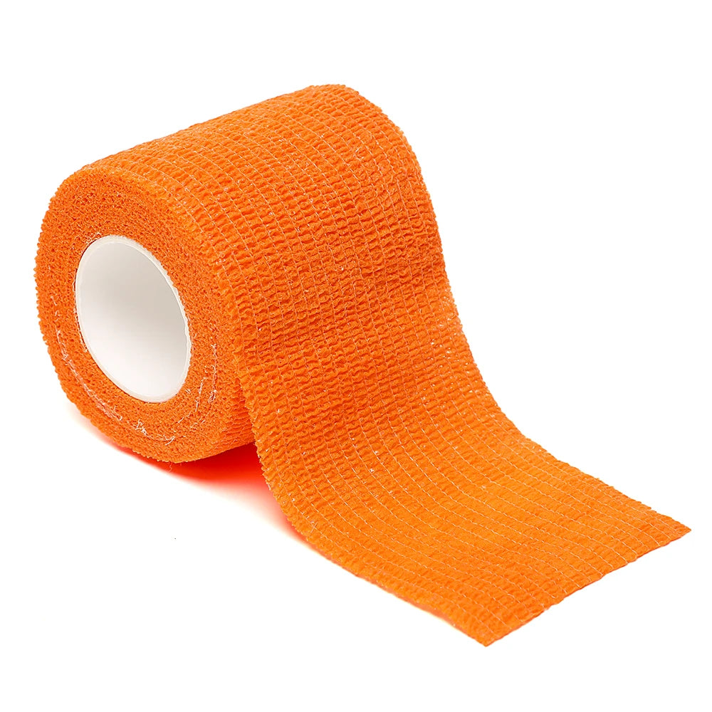 Black Sports Self-Adhesive Elastic Bandage with 4.8-Meter Elastic Knee Pads, 18 Colors for Fingers, Ankles, Palms, and Shoulders