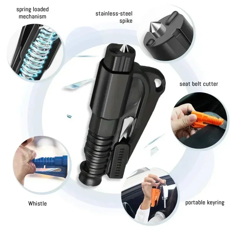 1pc Mini Safety Hammer Keychain Escape Car Life-saving Escape Hammer Window Broken Emergency Glass Breaker