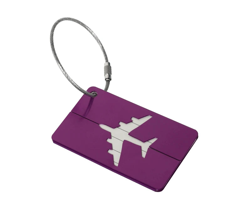 Premium Aluminum Travel Luggage Tag Durable Luggage Identification with Business Card Holder Fashion Tag Travel Accessories