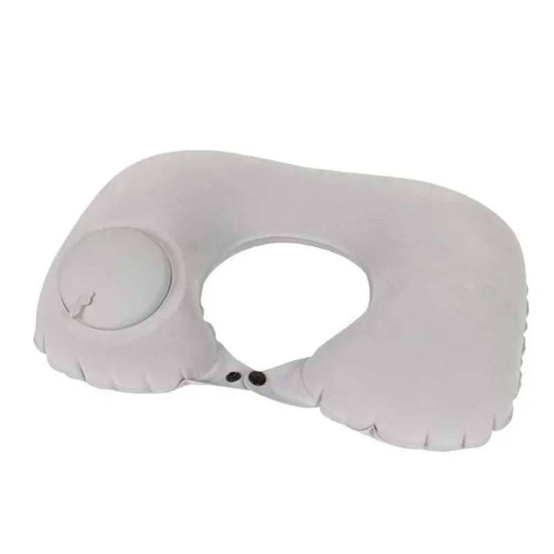 U-Shape Travel Pillow Inflateble Portable Folding Pillow Cervical Spine Protection Sleep Pillow Car Inflate Ring Neck Pillows