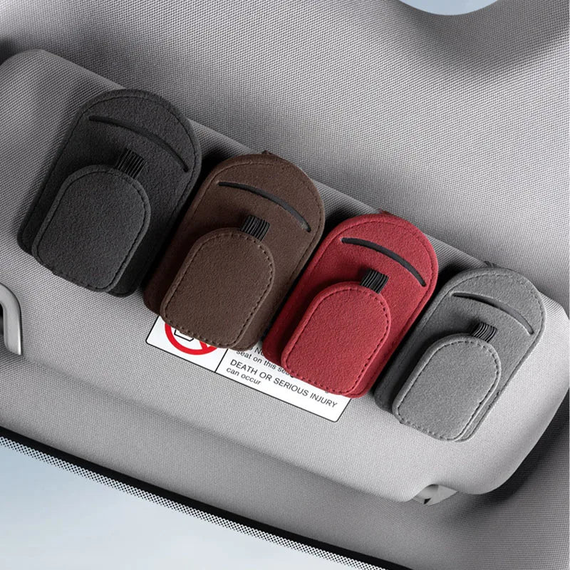 Car sun visor glasses clip suede magnetic multifunctional bracket suitable for  Peugeot 408 4008 308 3008 Rifter 5008 508 2008