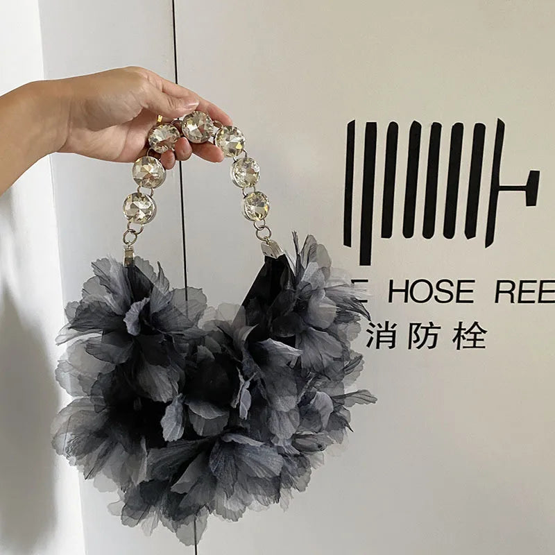 Handbags Wedding Bag Flower printing Women's Beach Crossbody Bag Ladies Chain Bag