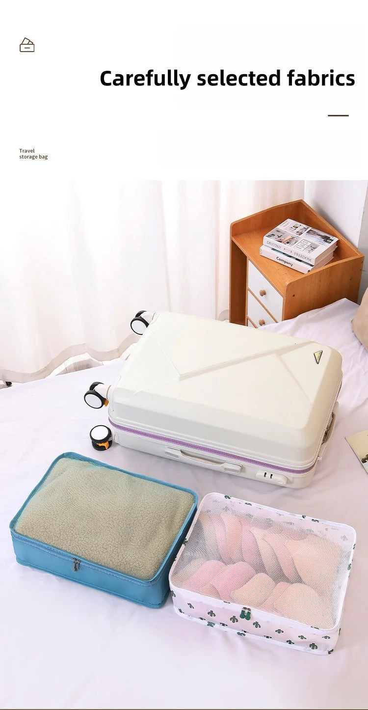 Travel packing bags luggage clothing organizers travel categorization and compartmentalized fabric bags clothing and underwear