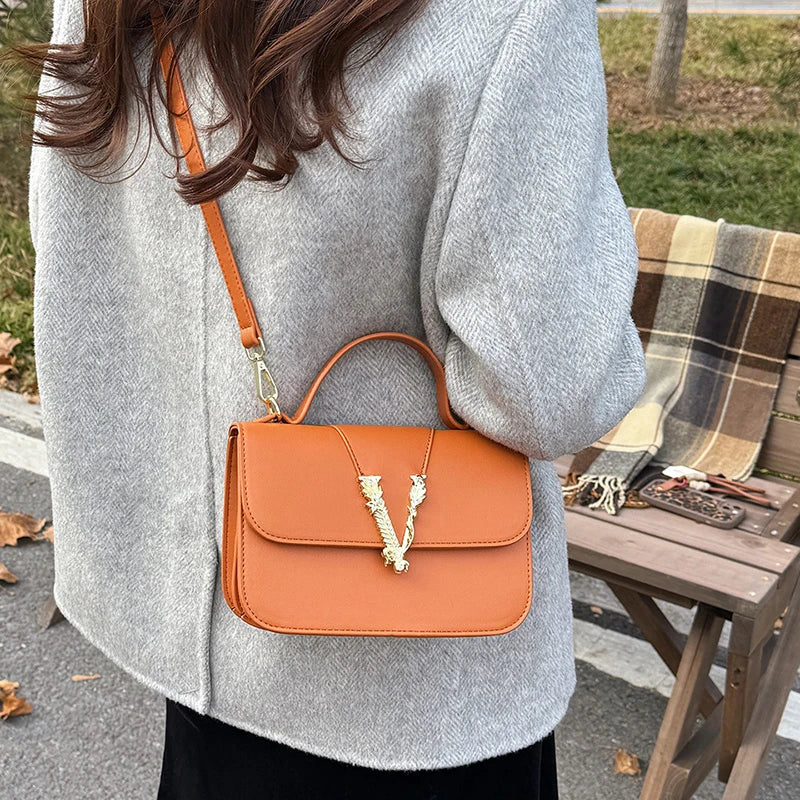 Original Square Diaper Bag Women Satchel Handbag Textured Leather Crossbody Shoulder Purse Retro Classic