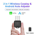 CarPlay Android Auto Adapter Wired To Wireless 5GHz WiFi5.0 type-c Plug and Play, for Original Wired CarPlay/Auto Cars